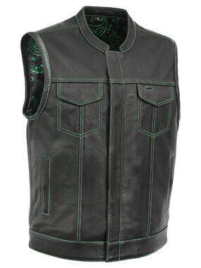 Empire Edge Men's Motorcycle Leather Vest